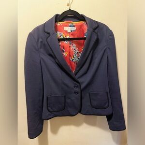 Boden Navy and Black Lined Blazer - 12